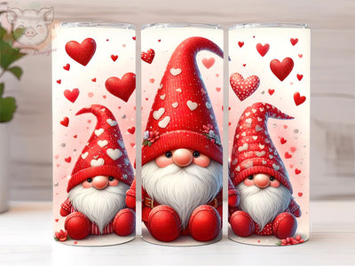 Valentine Gnomes 20oz Tumbler Wrap, Gnomes PNG Downloads, 20oz Tumbler Png, Sublimation Design, Digital, Digital Download PNG Sublimation Lara' s Designs 