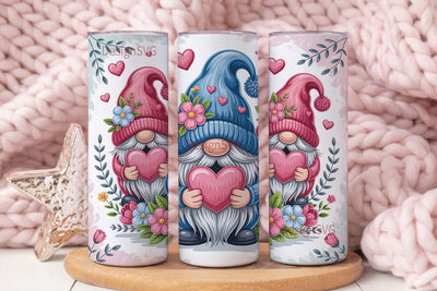 Valentine Gnomes 20oz Tumbler Wrap Sublimation DesignSVG 