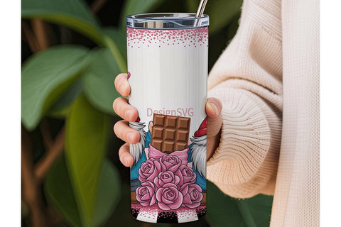 Valentine Gnomes 20oz Tumbler Wrap Sublimation DesignSVG 