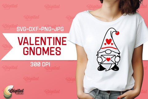 Valentine Gnomes SVG Bundle. Love SVG. T-Shirt Design SVG Evgenyia Guschina 
