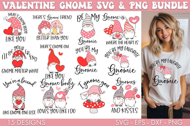 Valentine Gnomes SVG Bundle Sublimation Cut file SVG Freeling Design House 