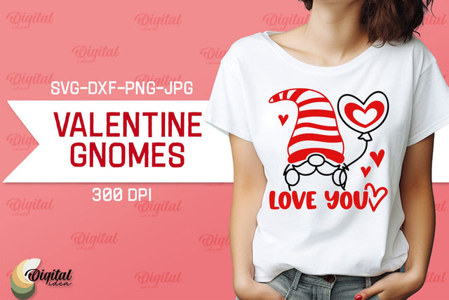 Valentine Gnomes SVG. TShirt Design SVG SVG Evgenyia Guschina 