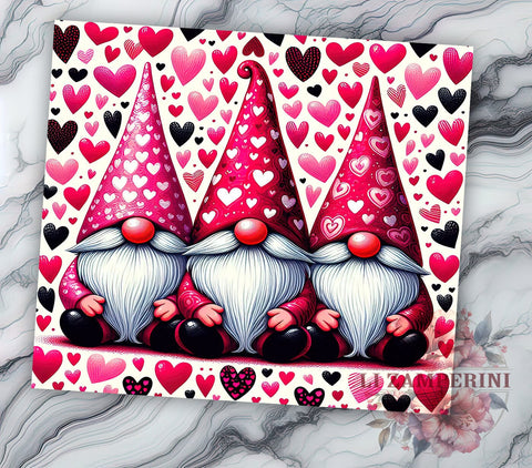 Valentine Gnomes Tumbler Wrap, Cute Gnome Design, 20oz Sublimation Wrap, Digital Download Tumbler, Romantic Gnome Gift, Love Gnome Art, Holiday Tumbler, Valentine's Day Sublimation Li Zamperini 