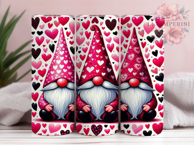 Valentine Gnomes Tumbler Wrap, Cute Gnome Design, 20oz Sublimation Wrap, Digital Download Tumbler, Romantic Gnome Gift, Love Gnome Art, Holiday Tumbler, Valentine's Day Sublimation Li Zamperini 