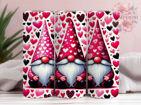 Valentine Gnomes Tumbler Wrap, Cute Gnome Design, 20oz Sublimation Wrap, Digital Download Tumbler, Romantic Gnome Gift, Love Gnome Art, Holiday Tumbler, Valentine's Day Sublimation Li Zamperini 