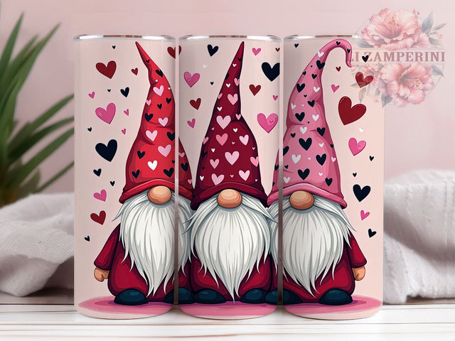 Valentine Gnomes Tumbler Wrap, Cute Gnome Design, 20oz Sublimation Wrap, Digital Download Tumbler, Romantic Gnome Gift, Love Gnome Art, Holiday Tumbler, Valentine's Day Sublimation Li Zamperini 