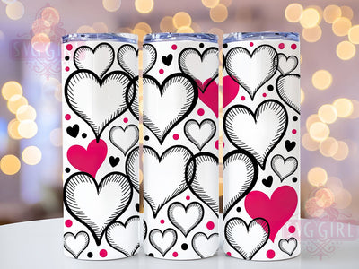 Valentine Heart Seamless Tumbler, Seamless Pattern, Valentine's Day, Sublimation Art, 20oz Tumbler, Love Theme, Festive Design Sublimation SvggirlplusArt 