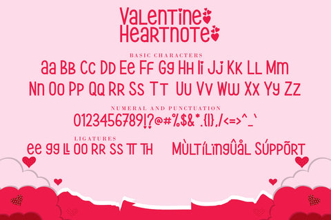 Valentine Heartnote Font AEN Creative Store 