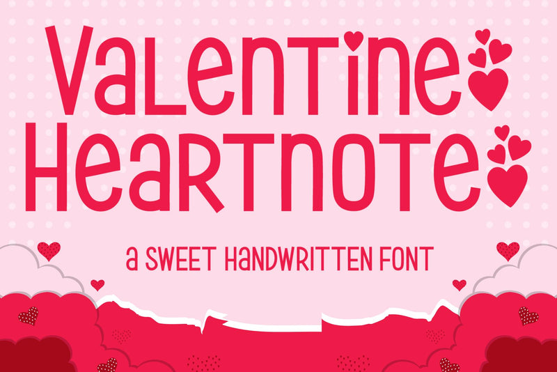 Valentine Heartnote Font AEN Creative Store 