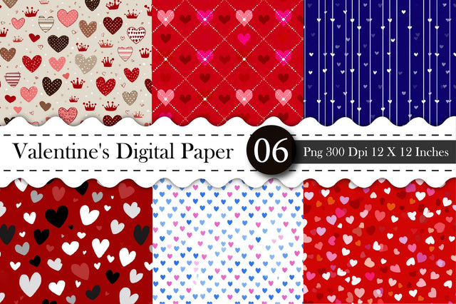 Valentine Hearts Seamless Digital Paper - Valentines Pattern Digital Pattern designmaster24 