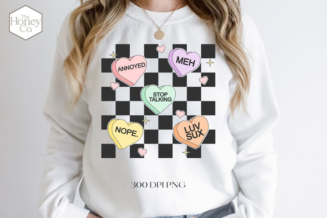 Valentine Hearts Sublimation | Valentine's Day Checkerboard Sublimation The Honey Company 