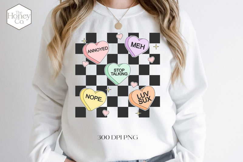 Valentine Hearts Sublimation | Valentine's Day Checkerboard Sublimation The Honey Company 