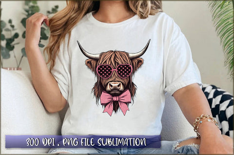 Valentine Highland Cow Sublimation Clipart Sublimation Shetara Begum 