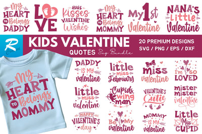 Valentine Kids SVG Bundle SVG Regulrcrative 