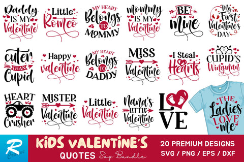 Valentine Kids SVG Bundle SVG Regulrcrative 