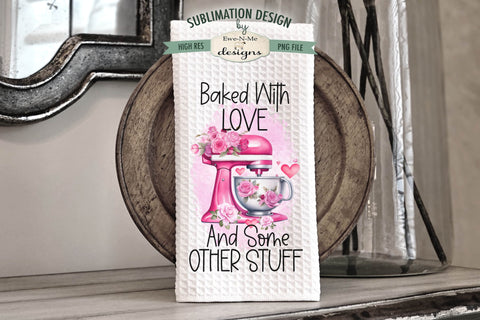 Valentine Kitchen Mixer Towel Designs | Kitchen Sublimation Designs Sublimation Ewe-N-Me Designs 