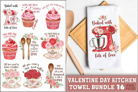 Valentine Kitchen Towel Sublimation Bundle Sublimation Shetara Begum 