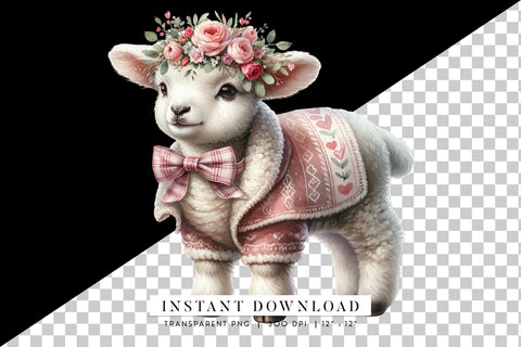 Valentine Lamb Digital Download Sublimation BijouBay 