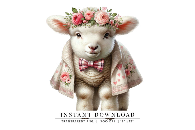 Valentine Lamb Digital Download Sublimation BijouBay 