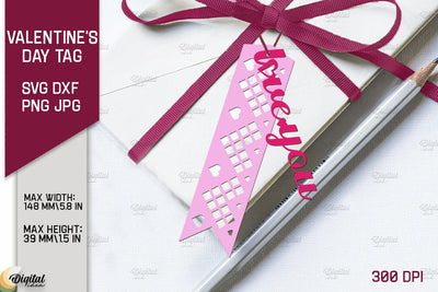 Valentine Layered Tag. Gift Label Paper Cut. Love Quote SVG 3D Paper Evgenyia Guschina 