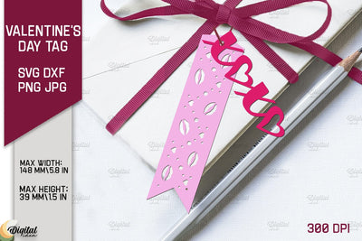 Valentine Layered Tag. Gift Label Paper Cut. Love Quote SVG 3D Paper Evgenyia Guschina 