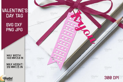 Valentine Layered Tag. Gift Label Paper Cut. Love Quote SVG 3D Paper Evgenyia Guschina 
