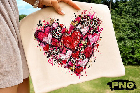 Valentine Leopard Heart Sublimation PNG SVG DesignDestine 