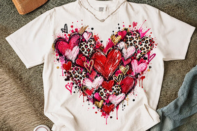 Valentine Leopard Heart Sublimation PNG SVG DesignDestine 