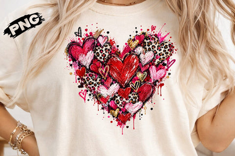 Valentine Leopard Heart Sublimation PNG SVG DesignDestine 