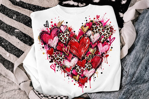 Valentine Leopard Heart Sublimation PNG SVG DesignDestine 