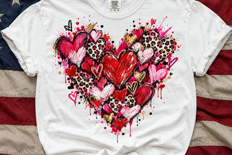 Valentine Leopard Heart Sublimation PNG SVG DesignDestine 