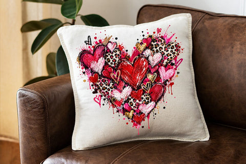 Valentine Leopard Heart Sublimation PNG SVG DesignDestine 