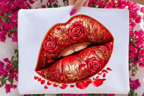 Valentine Lips Clipart PNG Sublimation SVGArt 