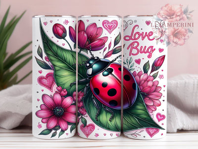 Valentine Love Bug 20oz Tumbler Wrap PNG, Love Bug Tumbler PNG Sublimation Design, Straight & Tapered Tumbler Wrap, Instant Digital Download Sublimation Li Zamperini 