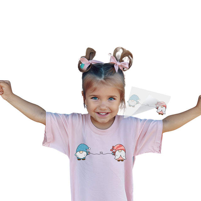 Valentine Love Gnomes Iron On Transfer Physical So Fontsy T-Shirt Iron-On Transfer Shop 6x6