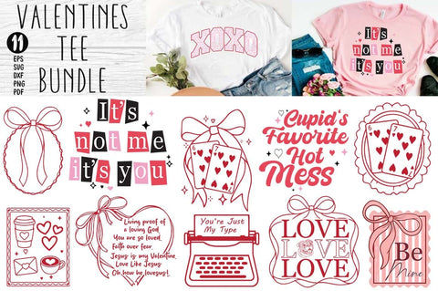 Valentine Love Quotes SVG PNG Bundle | Valentine's day svg bundle | Retro Valentine svg png SVG FiveStarCrafting 