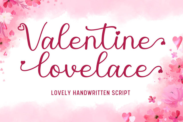Valentine Lovelace Font AEN Creative Store 