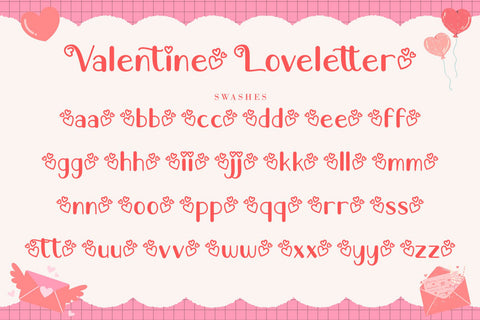 Valentine Loveletter Font AEN Creative Store 