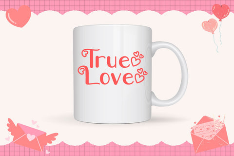 Valentine Loveletter Font AEN Creative Store 