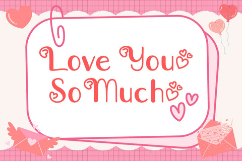 Valentine Loveletter Font AEN Creative Store 