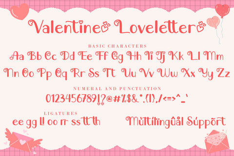 Valentine Loveletter Font AEN Creative Store 