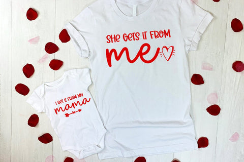 Valentine Matching Shirts Mommy Me PNG Bundle I Valentines Bundle Sublimation Happy Printables Club 