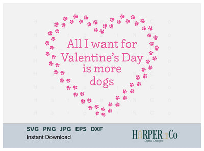 Valentine More Dogs SVG PNG Cut EPS File SVG HarperNCo 