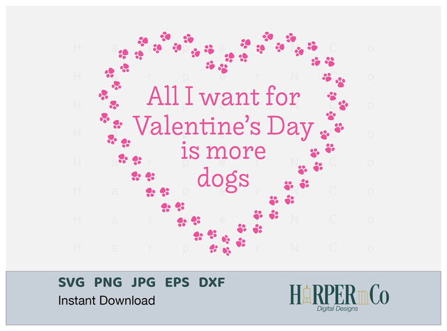 Valentine More Dogs SVG PNG Cut EPS File SVG HarperNCo 