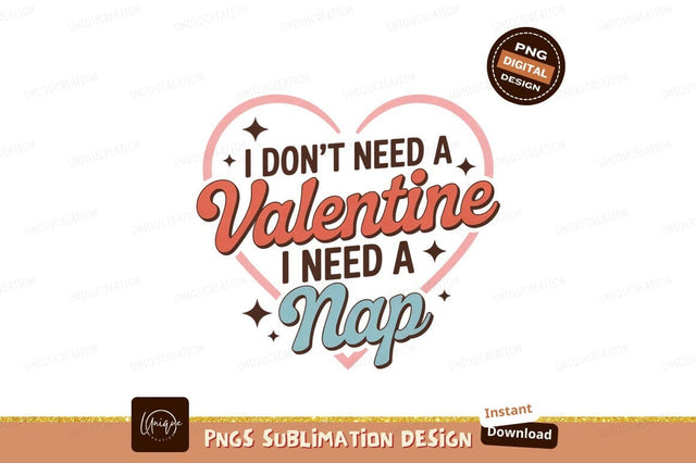 Valentine Nap Heart Text Design lettering typography Sublimation Designangry 