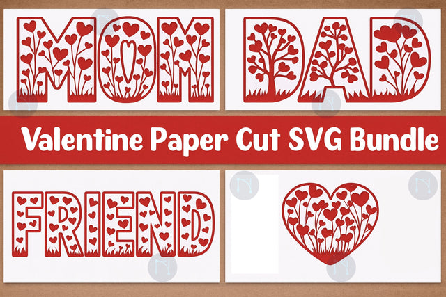 Valentine Paper Cut SVG Bundle SVG MD JOYNAL ABDIN 