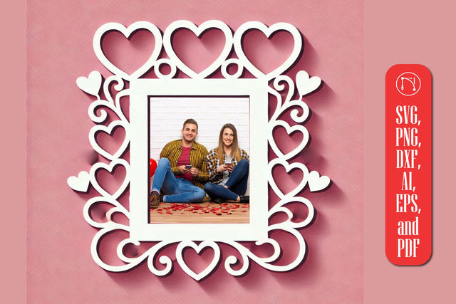 Valentine Photo Frame Laser Cut SVG Cut File SVG MD JOYNAL ABDIN 