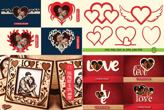 Valentine Photo Frame SVG Bundle SVG MD JOYNAL ABDIN 