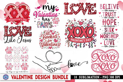 Valentine PNG Bundle,Valentine Gift Png, Valentine PNGs For Shirts, Valentine Sublimation,Valentines Vibes SVG FiveStarCrafting 