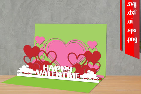 Valentine Pop-Up Card 3D Paper zafrans studio 